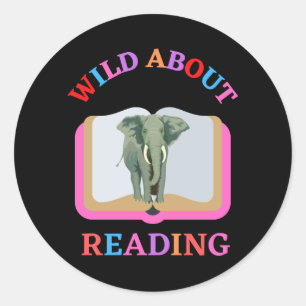 WILD ÜBER LESEN RUNDER AUFKLEBER