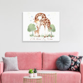 Wild über mein Mama Giraffe Kinderzimmer Kunst, Di Leinwanddruck (Insitu (Wohnzimmer))