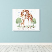 Wild über mein Mama Giraffe Kinderzimmer Kunst, Di Leinwanddruck (Insitu (Holzboden))