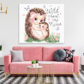 Wild über meine Mama-Süße Tier Wall Art Print Leinwanddruck (Insitu (Wohnzimmer))