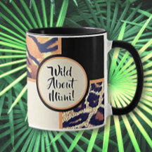 Wild über Mimi Animal Print Geschenk Tasse