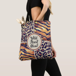 Wild über Mimi-Tierdruck Tasche
