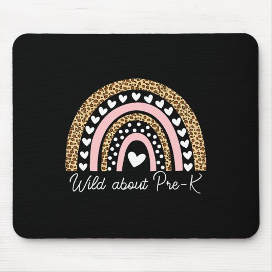 Wild Über Pre-k Leopard Regenbogen Lehrer Byck Zu Mousepad (Vorne)