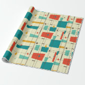 Wild über Retro Geschenkpapier (Ungerollt)