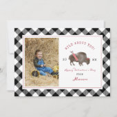 Wild über Sie Buffalo Cupid Foto Valentine (Vorderseite)