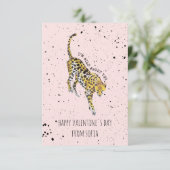 Wild über Sie Geparden Unterricht Foto Valentine Karte (Stehend Vorderseite)