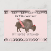 Wild über Sie Klassenzimmer Valentine Buffalo Foto Postkarte (Vorderseite)