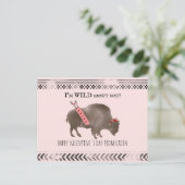 Wild über Sie Klassenzimmer Valentine Buffalo Foto Postkarte (Stehend Vorderseite)