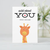 Wild über Sie Klassenzimmer-Valentinstagkarte Einladung (Stehend Vorderseite)