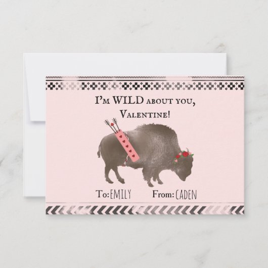 Wild über Sie Valentine Bison Buffalo Cupid (Vorderseite)