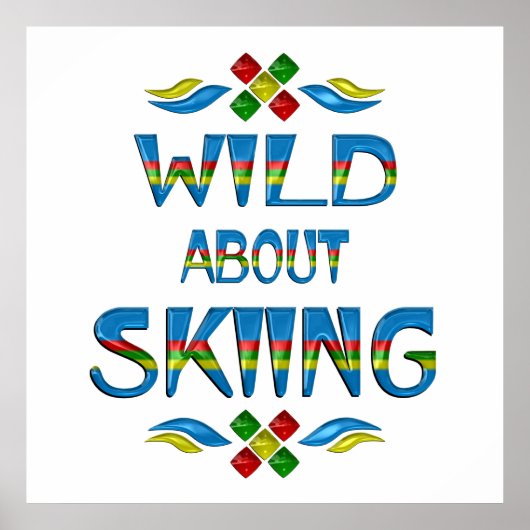 Wild über Skiing Poster (Vorne)