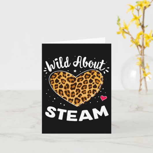 Wild über Steam Leopard Squad Stem Byck zur Schule Karte (Gelbe Blume)