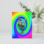 Wild und Crazy Rooster Postcard Postkarte (Stehend Vorderseite)