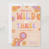 Wild und drei Einladungen | Groovy | 70er | 3. (Vorderseite)