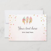 Wild und drei Einsteckkarten UAWG Feathers Wild On RSVP Karte (Vorderseite)