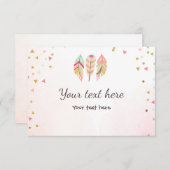 Wild und drei Einsteckkarten UAWG Feathers Wild On RSVP Karte (Vorne/Hinten)