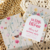 Wild und drei Wildblumen Einladung