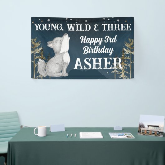 Wild und drei Wolf-Party Banner (Messeveranstaltung)