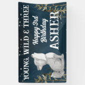 Wild und drei Wolf-Party Banner (Vertikal)