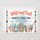 Wild und ein Geburtstag Einladung (Vorderseite)