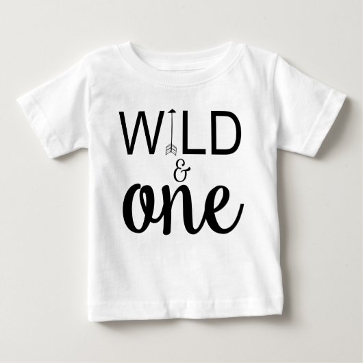 Wild und ein Pfeil 1. Geburtstag Shirt (Vorderseite)