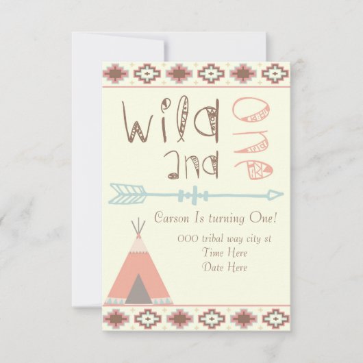 Wild und eins einladung (Vorderseite)