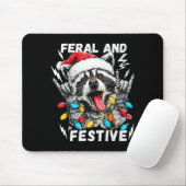 Wild und festlich lustiger Weihnachtsrocker Waschb Mousepad (Mit Mouse)