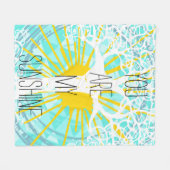 Wild und frei bist du mein Sonnenschein Fleecedecke (Vorderseite (Horizontal))