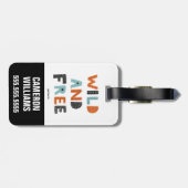 Wild und frei | Doodle Letters Gepäckanhänger (Rückseite horizontal)