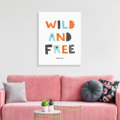 Wild und frei | Doodle Letters Leinwanddruck (Insitu (Wohnzimmer))