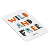 Wild und frei | Doodle Letters Magnet (Rechte Seite)
