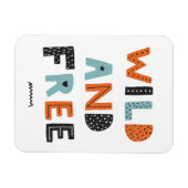 Wild und frei | Doodle Letters Magnet (Horizontal)