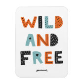 Wild und frei | Doodle Letters Magnet (Vertikal)