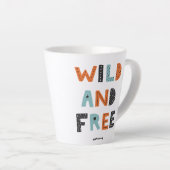 Wild und frei | Doodle Letters Milchtasse (Rechte Ecke)