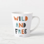 Wild und frei | Doodle Letters Milchtasse (Rechts)