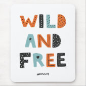 Wild und frei | Doodle Letters Mousepad (Vorne)