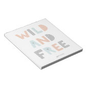 Wild und frei | Doodle Letters Notizblock (angewinkelt)