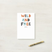 Wild und frei | Doodle Letters Post-it Klebezettel (Auf Schreibtisch)