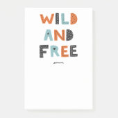 Wild und frei | Doodle Letters Post-it Klebezettel (Vorderseite)