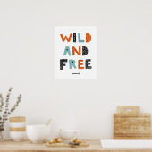 Wild und frei | Doodle Letters Poster (Küche)