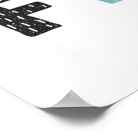 Wild und frei | Doodle Letters Poster (Ecke)