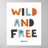 Wild und frei | Doodle Letters Poster (Vorne)