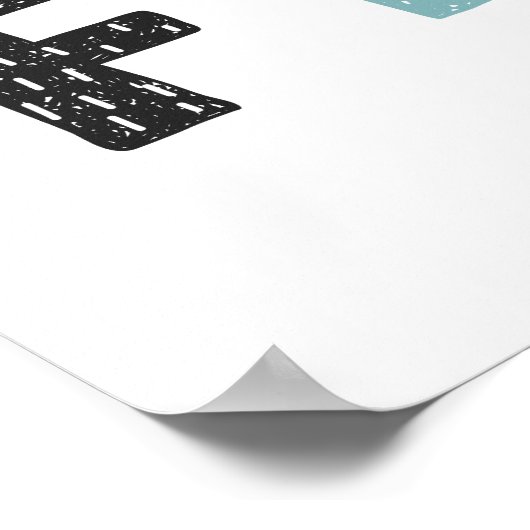 Wild und frei | Doodle Letters Poster (Ecke)