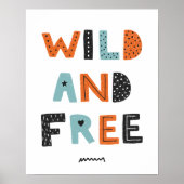 Wild und frei | Doodle Letters Poster (Vorne)