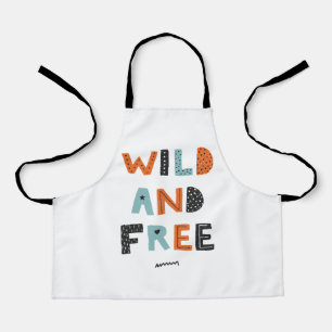 Wild und frei   Doodle Letters Schürze