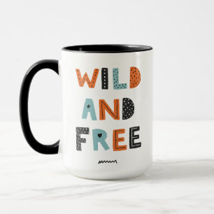 Wild und frei   Doodle Letters Tasse