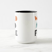 Wild und frei | Doodle Letters Tasse (Zentrum)