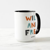 Wild und frei | Doodle Letters Tasse (VorderseiteRechts)