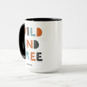 Wild und frei | Doodle Letters Tasse (Vorderseite Links)