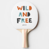 Wild und frei | Doodle Letters Tischtennis Schläger (Vorderseite)